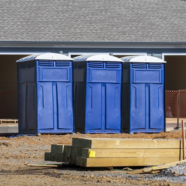 how often are the porta potties cleaned and serviced during a rental period in Jackson Lake Colorado